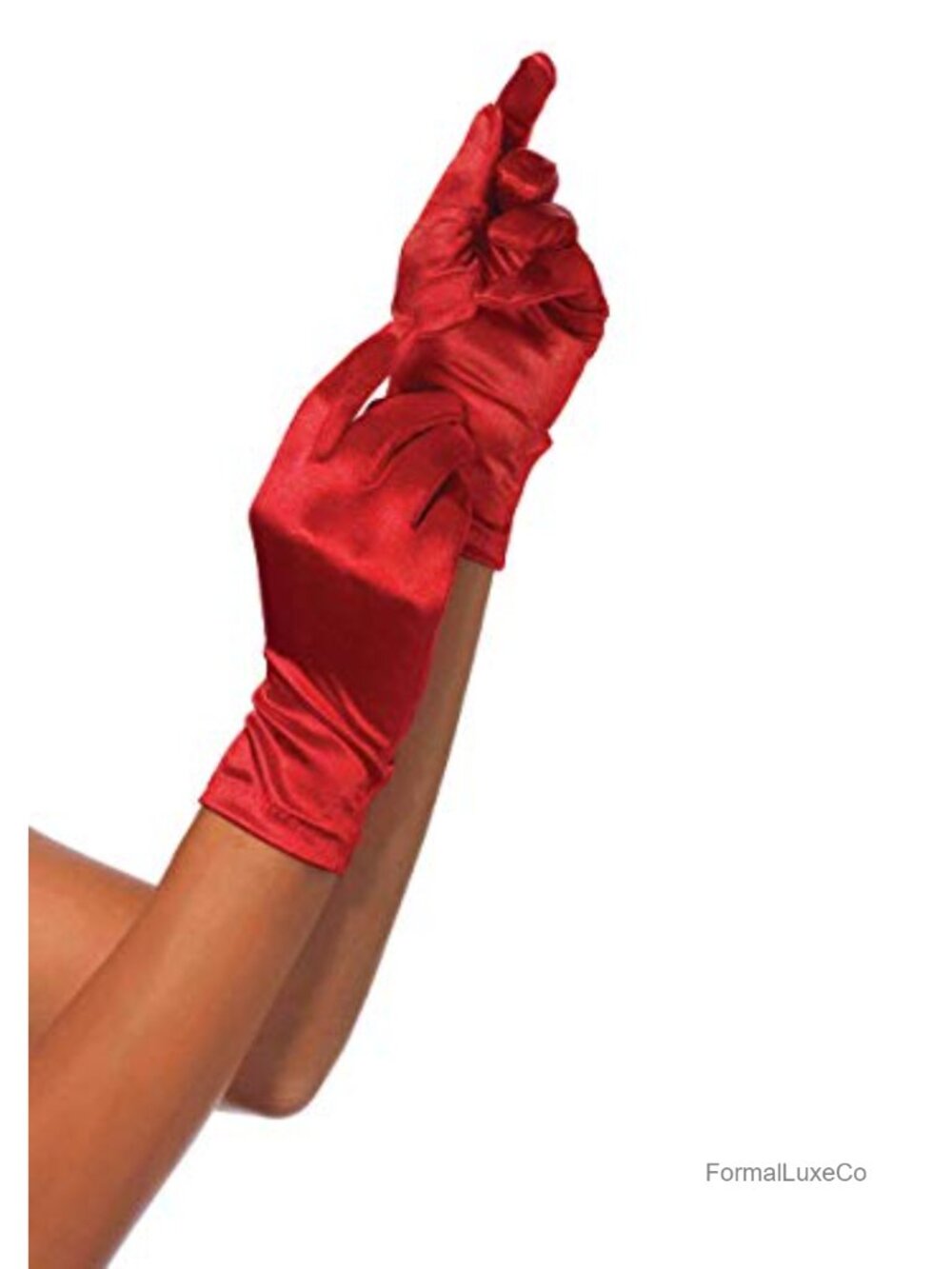 Satin Wrist Length Gloves One Size Costume Formal